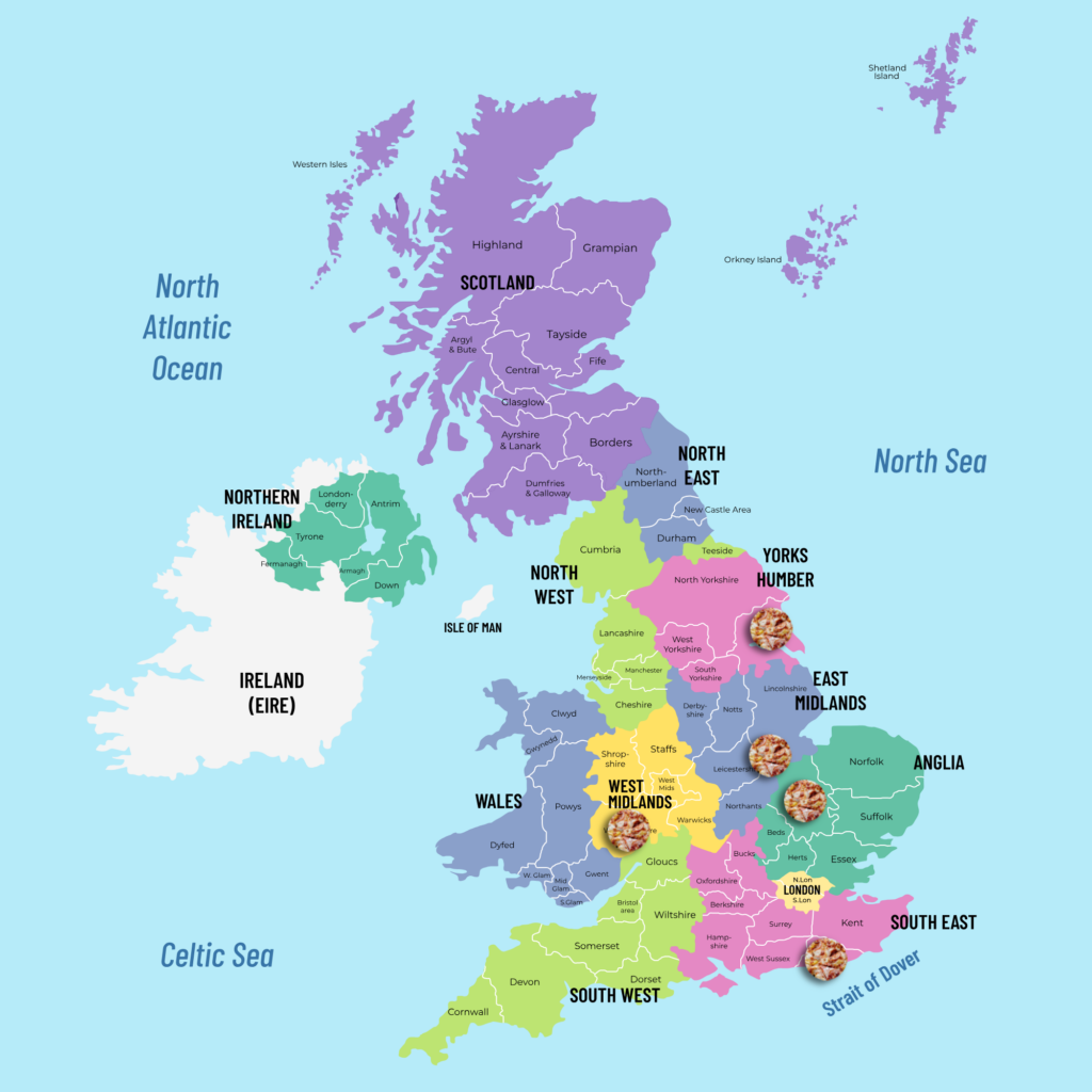 Ham and Pineapple Pizza Hotspots