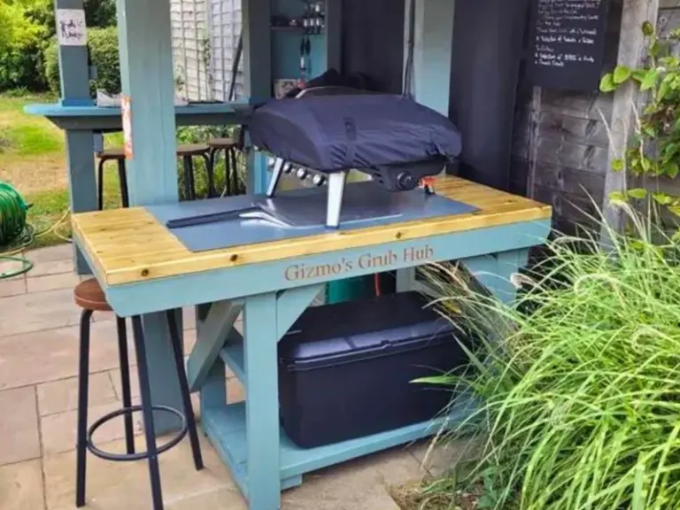 Handmade Wooden BBQ & Pizza Oven Table