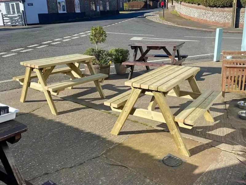 Handmade Wooden Budget Picnic Benches