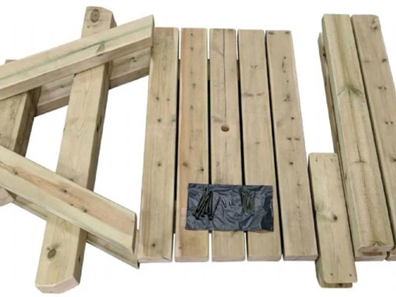 Handmade Wooden Kids Picnic Table