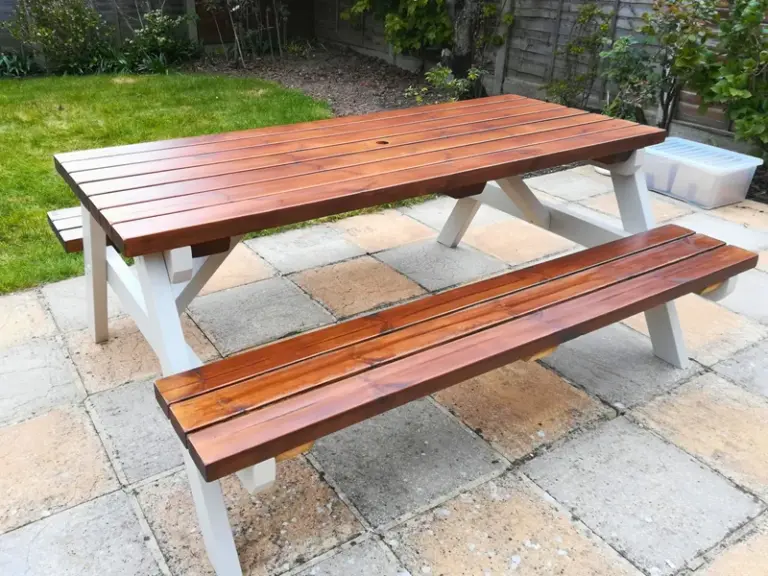 Handmade Traditional Wooden A-Frame Picnic Table