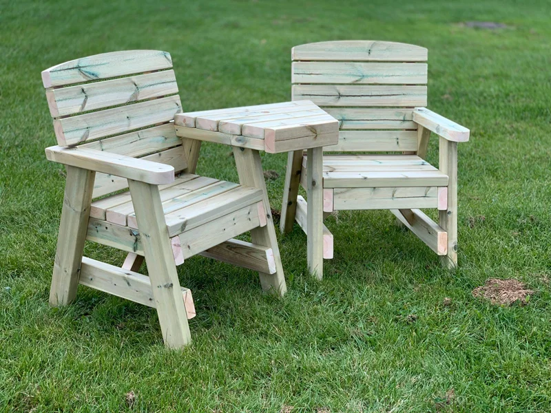 Handmade Wooden Garden Love Seat