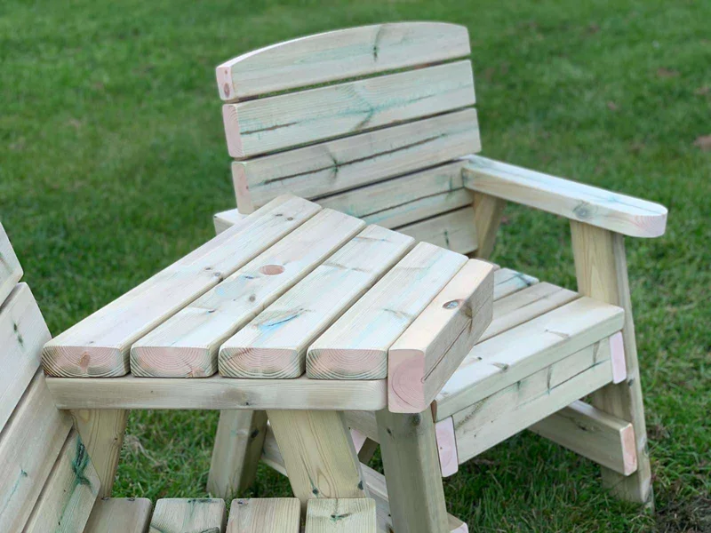 Handmade Wooden Garden Love Seat